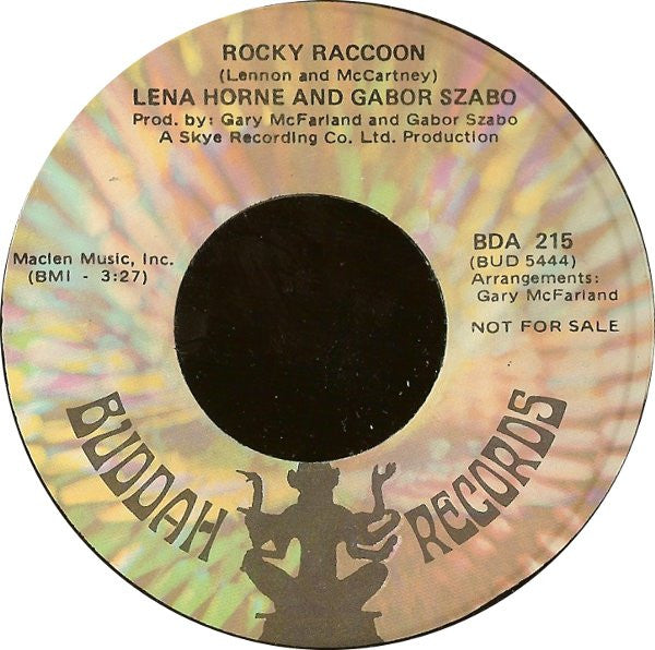 Lena Horne And Gabor Szabo : Watch What Happens / Rocky Raccoon (7", Promo, RE)