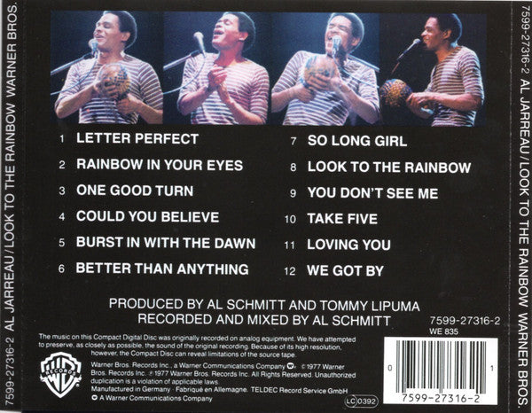 Al Jarreau : Look To The Rainbow (CD, Album, RE)