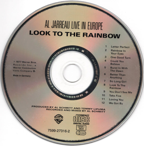 Al Jarreau : Look To The Rainbow (CD, Album, RE)