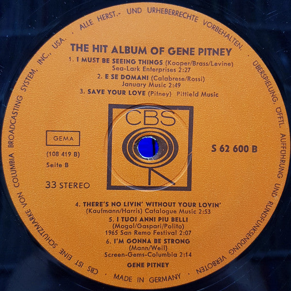 Gene Pitney : The Hit Album Of Gene Pitney (LP, Comp)