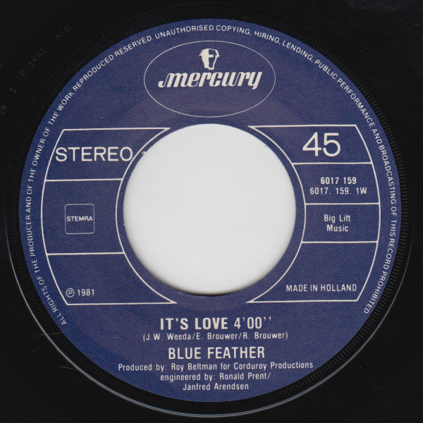 Blue Feather : It's Love (7", Single)