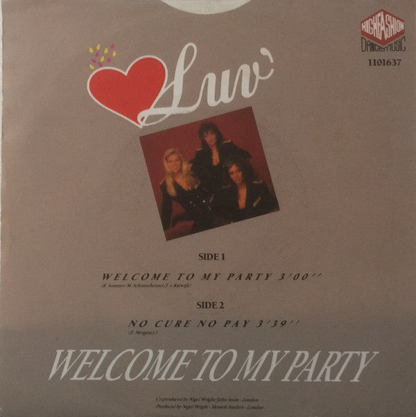 Luv' : Welcome To My Party (7", Single)