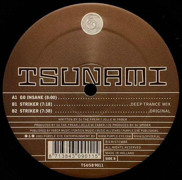 DJ Spider (2) : Go Insane / Striker (12")