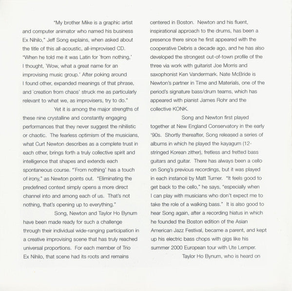 Trio Ex Nihilo : Trio Ex Nihilo (CD, Album)