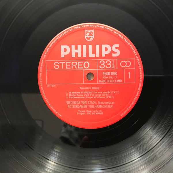 Wolfgang Amadeus Mozart, Gioacchino Rossini, Frederica von Stade, Rotterdams Philharmonisch Orkest, Edo De Waart : Sings Mozart-Rossini Opera Arias (LP)