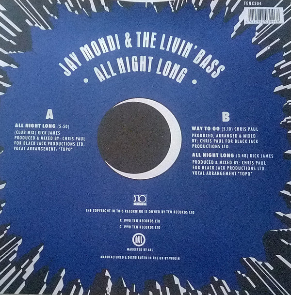 Jay Mondi & The Livin' Bass : All Night Long (12")
