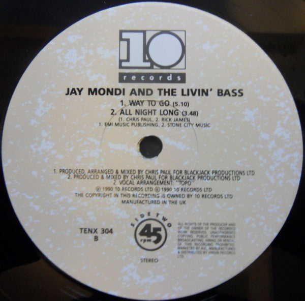 Jay Mondi & The Livin' Bass : All Night Long (12")