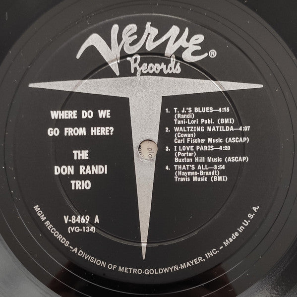 Don Randi Trio : Where Do We Go From Here? (LP, Mono)