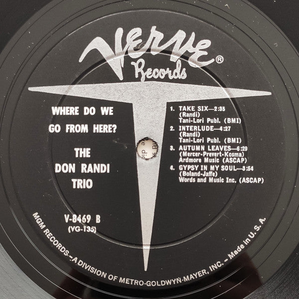 Don Randi Trio : Where Do We Go From Here? (LP, Mono)