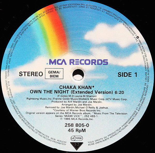 Chaka Khan : Own The Night (12" Version) (12")