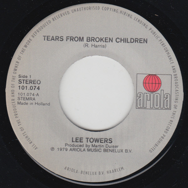 Lee Towers : Tears From Broken Children (7")