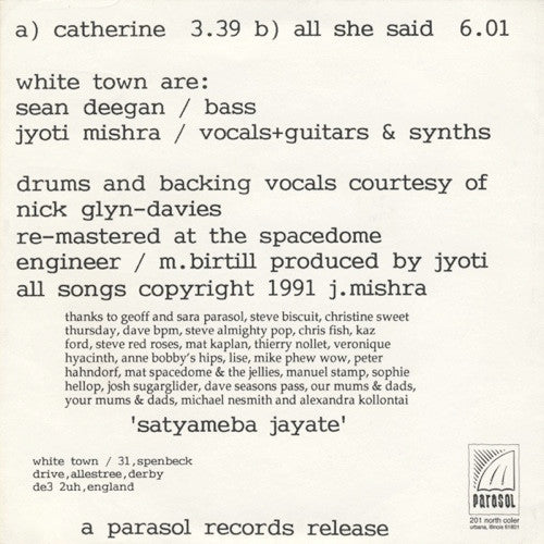 White Town : All She Said (7", Single)