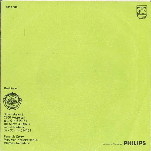 Corry Konings : Adios Amor  (7", Single)