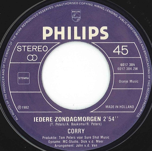 Corry Konings : Adios Amor  (7", Single)