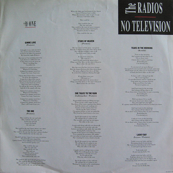The Radios : No Television (LP, Album)