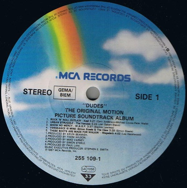 Various : Dudes (The Original Motion Picture Soundtrack Album) (LP, Album, Comp)