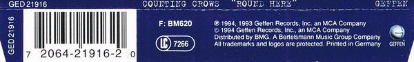 Counting Crows : Round Here (CD, Single)