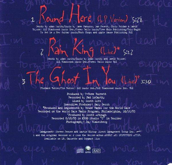 Counting Crows : Round Here (CD, Single)