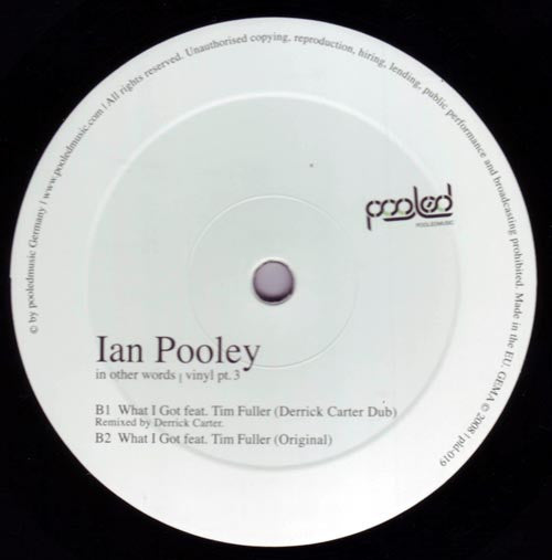 Ian Pooley : In Other Words Vinyl Pt.3 (12")