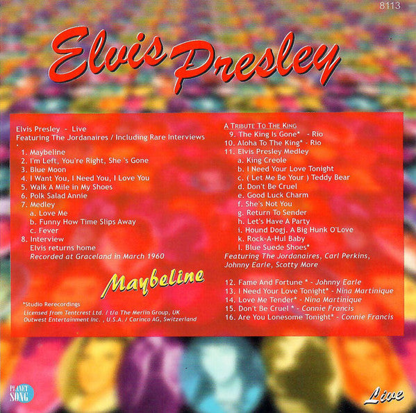 Elvis Presley : Maybeline Live (CD)