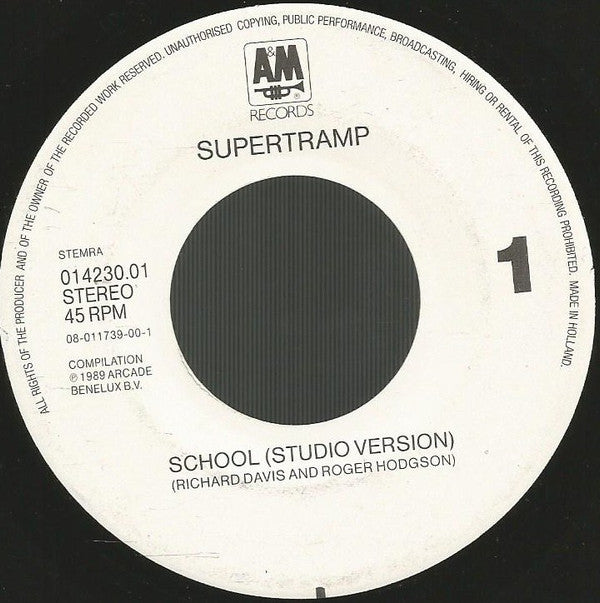 Supertramp : School (7", Single, RE)