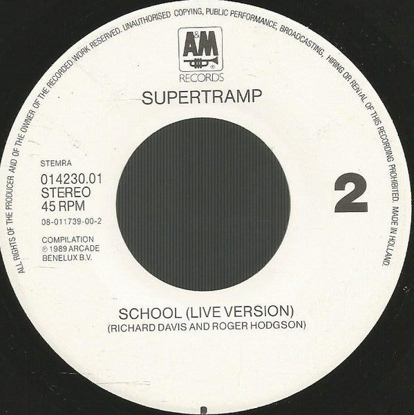 Supertramp : School (7", Single, RE)