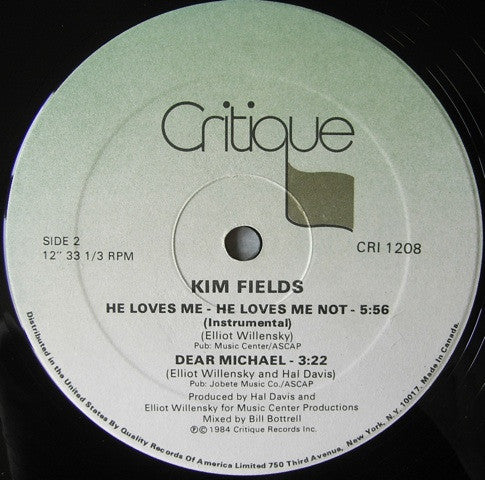 Kim Fields : He Loves Me, He Loves Me Not (12")