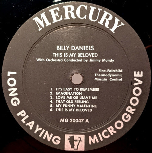 Billy Daniels : Love Me Or Leave Me / This Is My Beloved (LP, Album, Mono)
