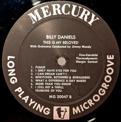 Billy Daniels : Love Me Or Leave Me / This Is My Beloved (LP, Album, Mono)