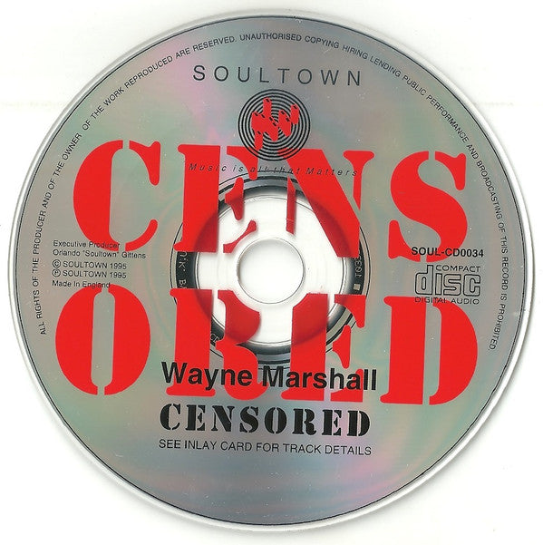 Wayne Marshall (3) : Censored! (CD, Album)