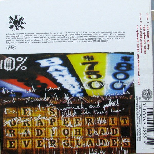 Radiohead : High & Dry / Planet Telex (12", EP, Ltd, 180)