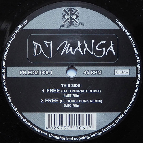 DJ Manga : Free (12")