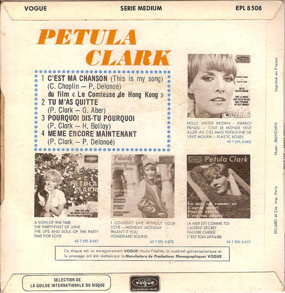 Petula Clark : C'est Ma Chanson (7", EP)