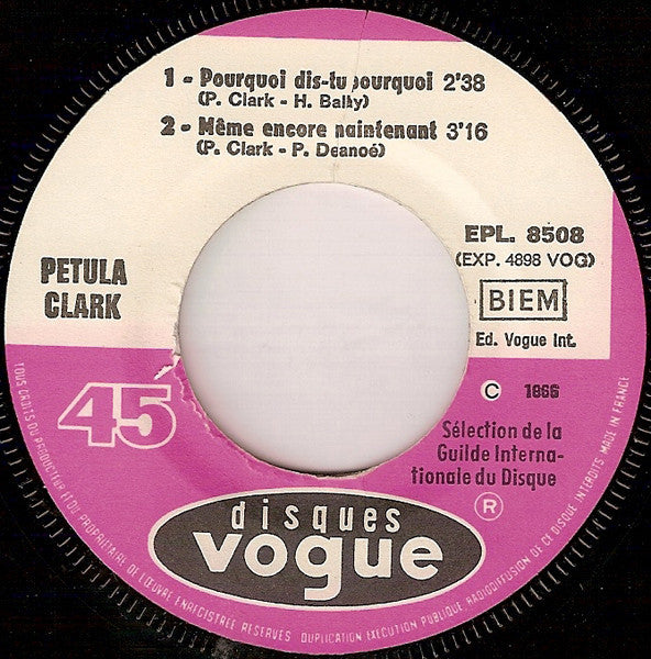 Petula Clark : C'est Ma Chanson (7", EP)