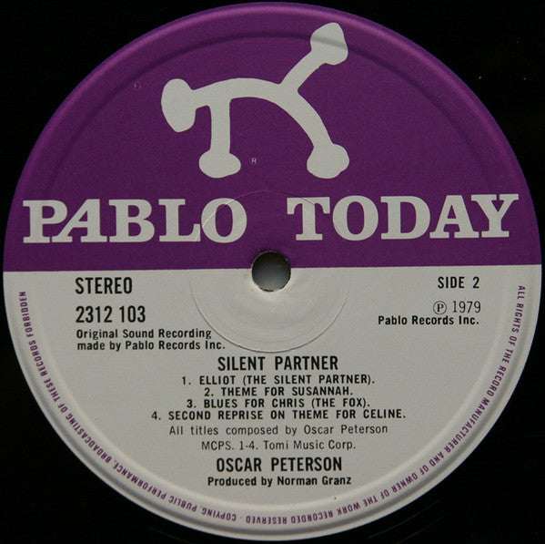 Oscar Peterson : The Silent Partner (Original Score) (LP, Album)