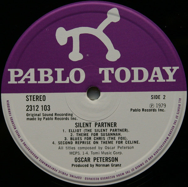 Oscar Peterson : The Silent Partner (Original Score) (LP, Album)