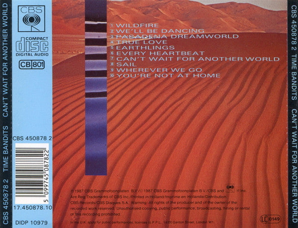 Time Bandits : Can't Wait For Another World (CD, Album)