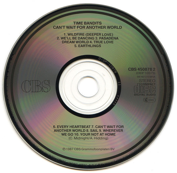 Time Bandits : Can't Wait For Another World (CD, Album)