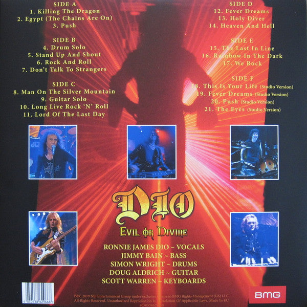 Dio (2) : Evil Or Divine (3xLP, Album, Ltd, RE, RM, Len)