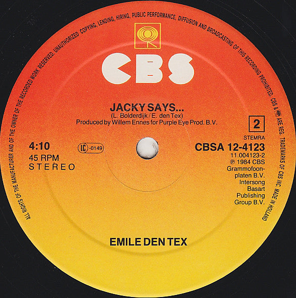 Emile Den Tex : Face To Face (12", Maxi)