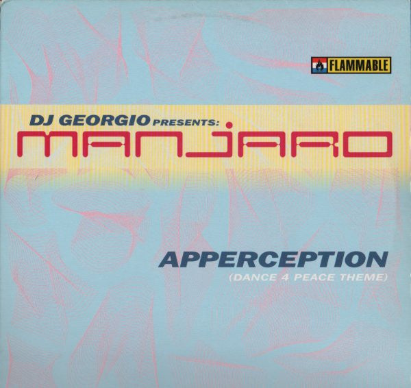 DJ Georgio Presents Manjaro : Apperception (12")