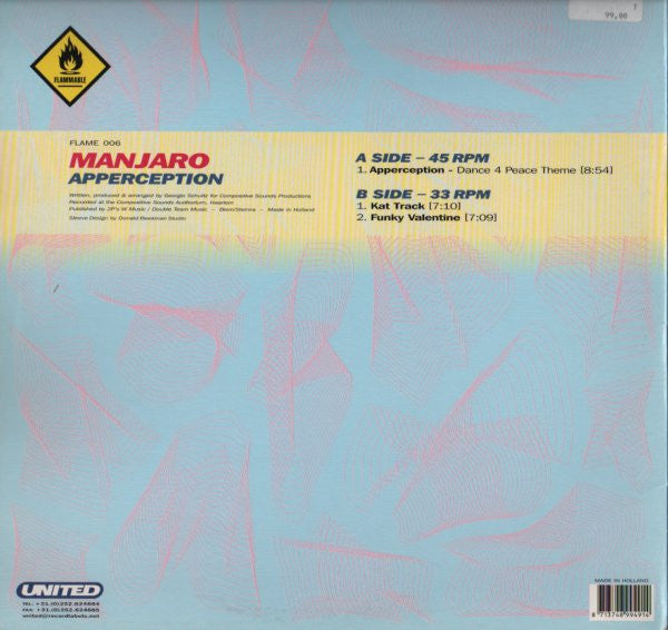DJ Georgio Presents Manjaro : Apperception (12")