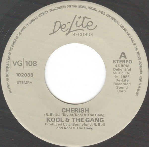 Kool & The Gang : Cherish (7", Single)