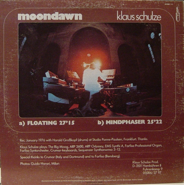 Klaus Schulze : Moondawn (LP, Album)