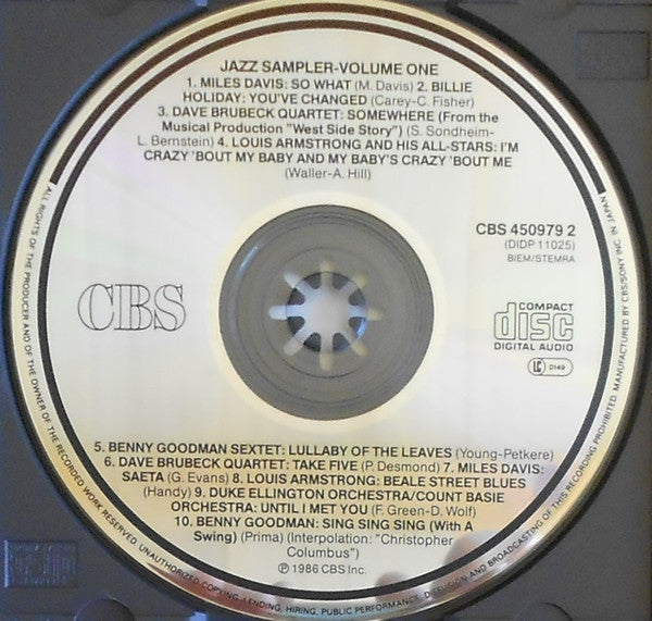 Various : Jazz Sampler - Volume I (CD, Comp, RM, Smplr)