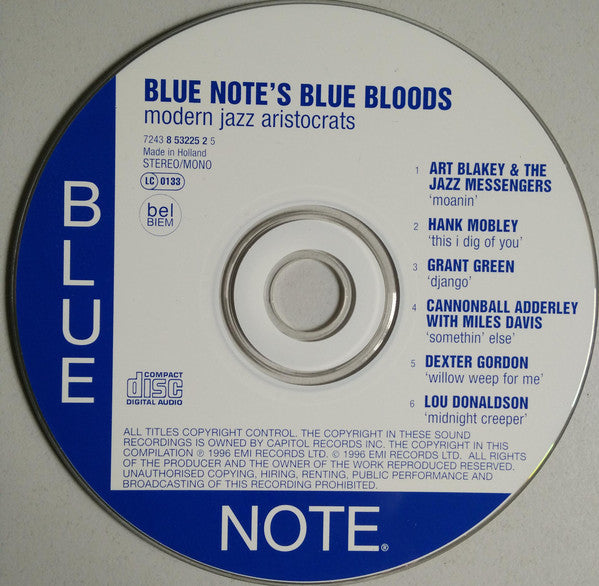 Various : Blue Notables Vol. 3 : Blue Note's Blue Bloods - Modern Jazz Aristocrats (CD, Comp, Mono, Smplr)