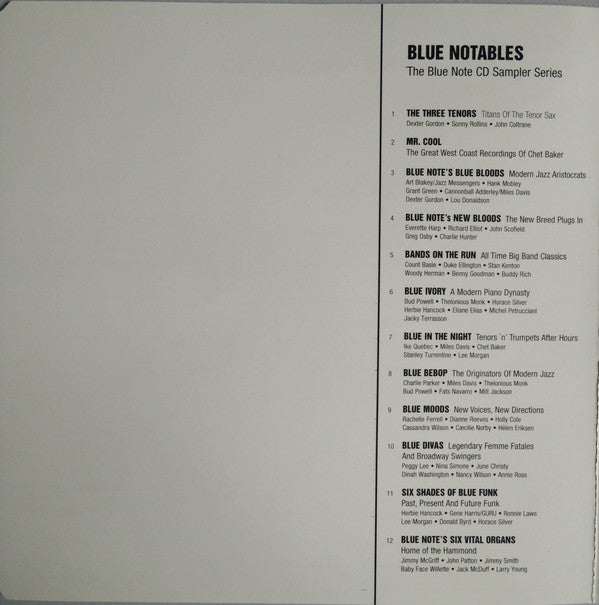 Various : Blue Notables Vol. 3 : Blue Note's Blue Bloods - Modern Jazz Aristocrats (CD, Comp, Mono, Smplr)