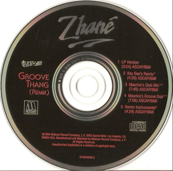 Zhané : Groove Thang (Remix) (CD, Single)