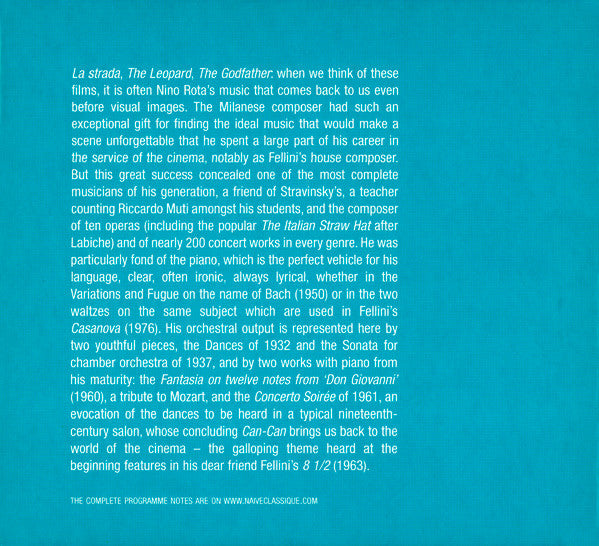 Nino Rota - Danielle Laval, Giuseppe Grazioli, Orchestra Città Di Ferrara : L'Œuvre Pour Piano Seul - Concero Soirée - Fantasia 'Don Giovanni' (2xCD, Comp)