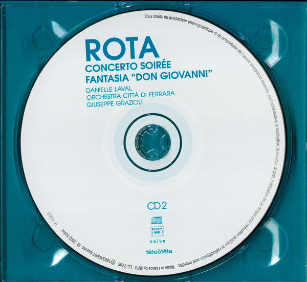 Nino Rota - Danielle Laval, Giuseppe Grazioli, Orchestra Città Di Ferrara : L'Œuvre Pour Piano Seul - Concero Soirée - Fantasia 'Don Giovanni' (2xCD, Comp)